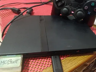 Ps2 Slim Negra Completa