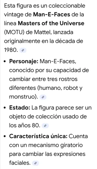 Máster Of the universe. Man-E-Faces. De 1980.