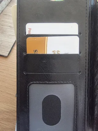 Custodia in pelle per Samsung Galaxy S10+ Nero