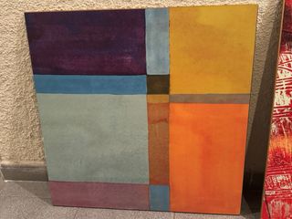 Set di 3 quadri astratti moderni in legno