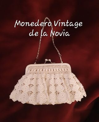 Monedero Vintage Novia Encaje Cadena