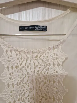 Top Vestir Crochet Volante