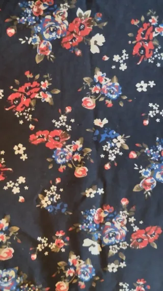 Vestido niña floral negro XS