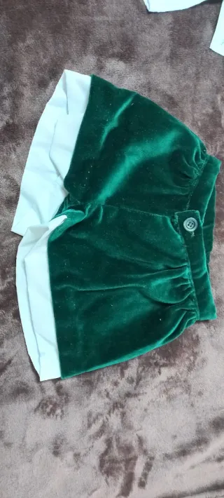 Traje fallero bebé verde y blanco
