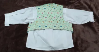 Traje fallero bebé verde y blanco