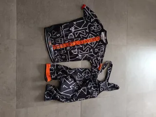 Conjunto Ciclismo Negro Estampado