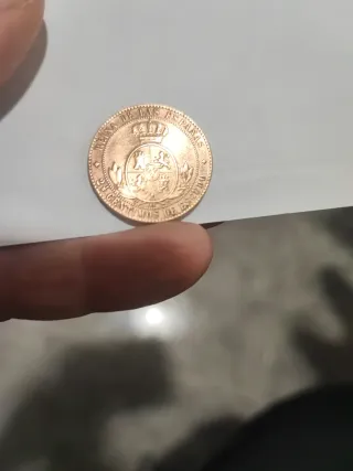 Moneda 2.5 Cent. Isabel 1868