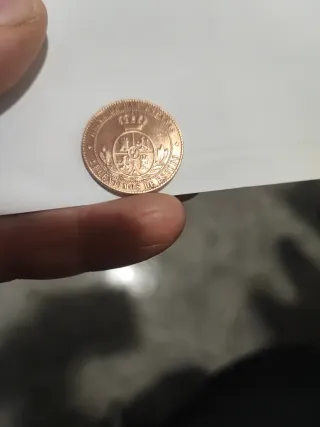 Moneda 2.5 Cent. Isabel 1868