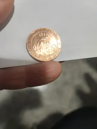 Moneda 2.5 Cent. Isabel 1868