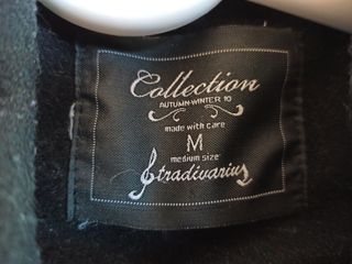 Abrigo mezcla lana negro Stradivarius Talla M