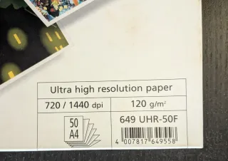 Lote 32 hojas A4 papel fotográfico ink jet