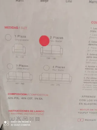 Funda sofá FundaBEL Toronto 2 plazas verde