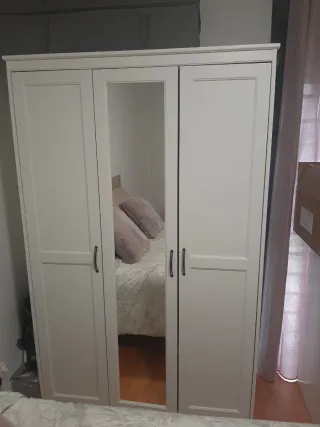 Armario SONGESAND Blanco con Espejo