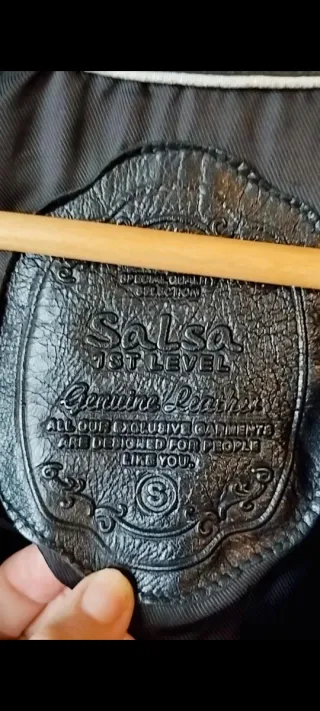 Cazadora de piel Salsa negra