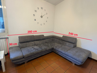 Divano angolare 5 posti con penisola