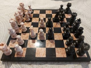 Ajedrez Mármol Rosa y Gris 26x26 cm