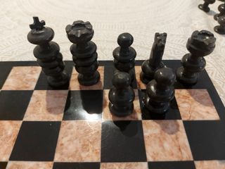 Ajedrez Mármol Rosa y Gris 26x26 cm