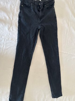 Pantalón vaquero negro mujer talla 38
