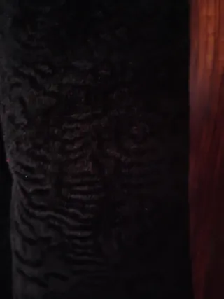 Abrigo de piel negro