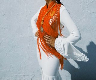 Traje Flamenca Licra Blanco