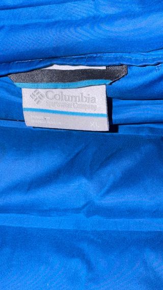 Abrigo Columbia Plumas Talla XL Azul