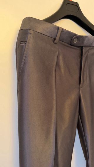 Traje gris brillante boda hombre Talla M