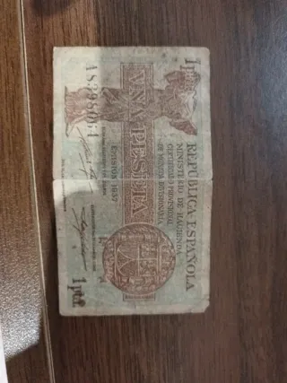 Billete 5 Pesetas República Española 1938
