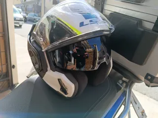 Casco Moto LS2 Carbono Negro/Plata