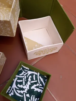 Cajita decorativa joyero papel cartón