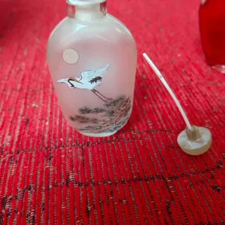 Boccetta profumo vintage gru bambù