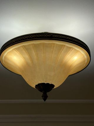 Lámpara de techo vintage cristal y metal