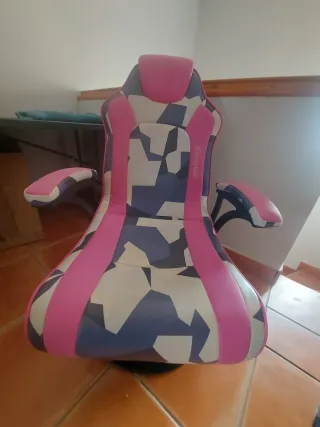 Sedia da Gaming X Rocker Rosa Camo