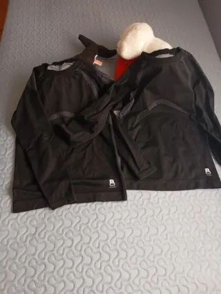 2 Camisetas Térmicas Deportivas Niños Talla 10-12
