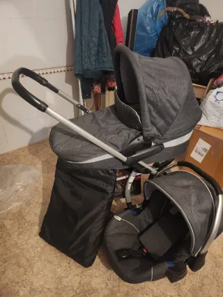 Carro de bebé 3 piezas gris