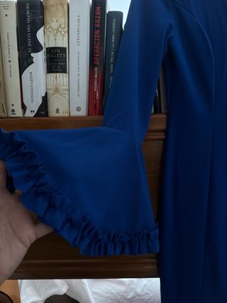 Traje Flamenca Azul Eléctrico Licra