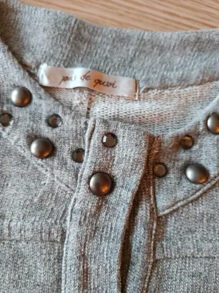 Giacca leggera grigio perla con borchie Tg XS