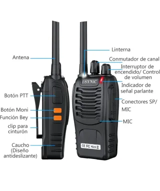 eSynic Walkie Talkies Larga Distancia (2uds)
