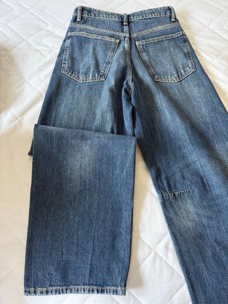 Pantalón vaquero ancho azul