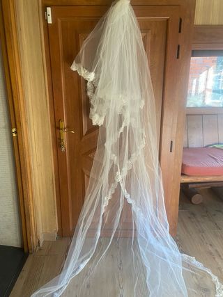 Velo de Novia Blanco Encaje