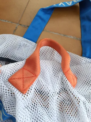 Bolso Bimba y Lola Rejilla Blanco/Azul