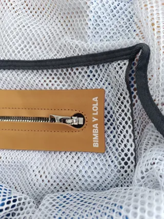 Bolso Bimba y Lola Rejilla Blanco/Azul