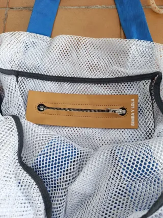 Bolso Bimba y Lola Rejilla Blanco/Azul