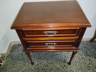 Mesita de noche vintage madera