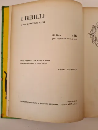 Il Libro della Jungla - prima edizione 1960