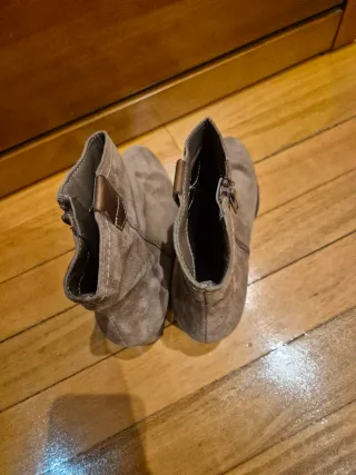 Botines mujer beige/marrón