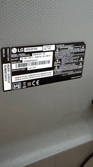 TV LG 49” 49SJ810V