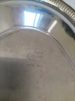 Vajilla antigua fuente servir bandeja plateado