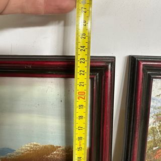 Pareja de cuadros pintados años 80