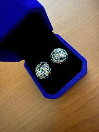 Pendientes Bolas Multicolor Cristales Nuevos