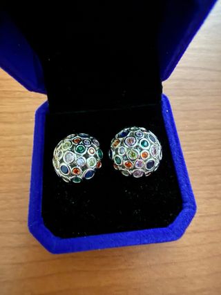 Pendientes Bolas Multicolor Cristales Nuevos